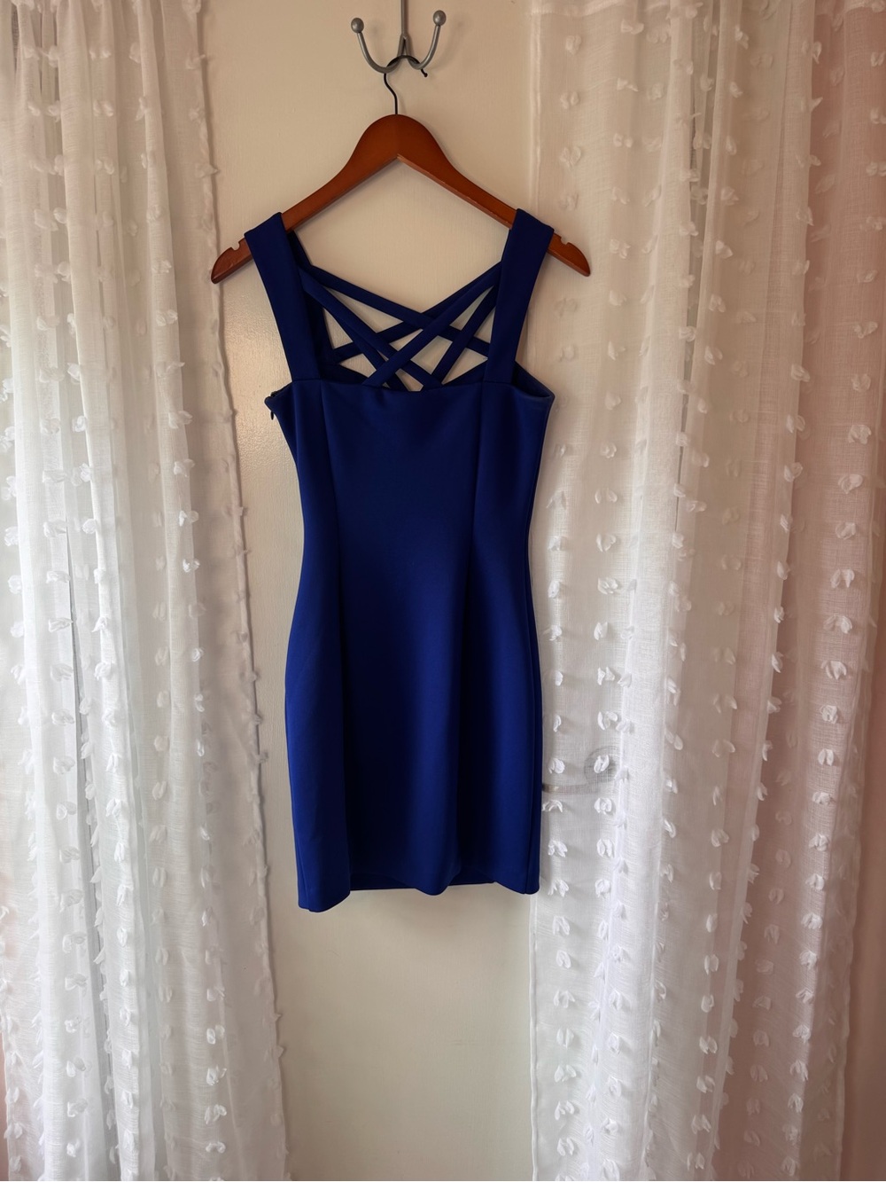 GUESS Cobalt Blue Strappy Sheath Mini Dress